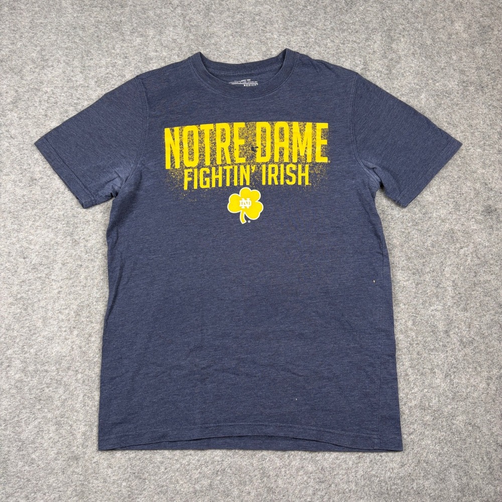 Notre Dame T Shirt Mens Medium Fighting Irish Navy Blue‎ Graphic Tee